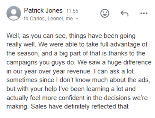 Testimonio de cliente 1